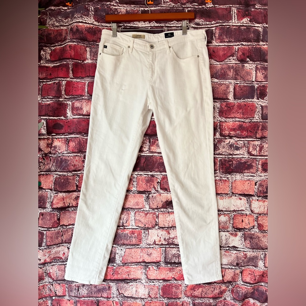 AG Adriano Goldschmied The Prima Mid-Rise Skinny White Jeans